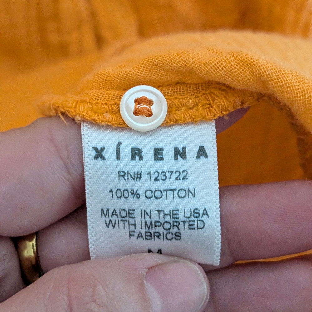 XiRENA Vibrant Orange Lola Cotton Swing Dress - Picture 3 of 5